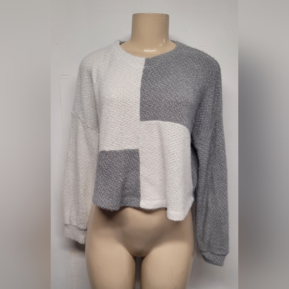 Hollister M Soft Cropped Sweater Slouchy Shoulders